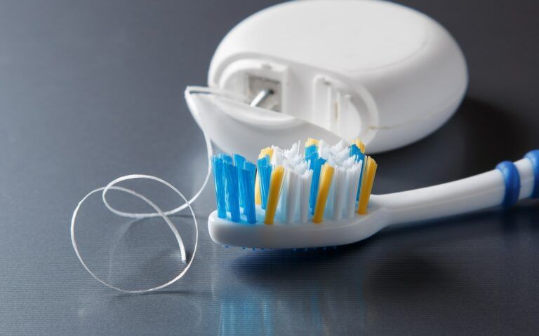 Floss and Toothbrush